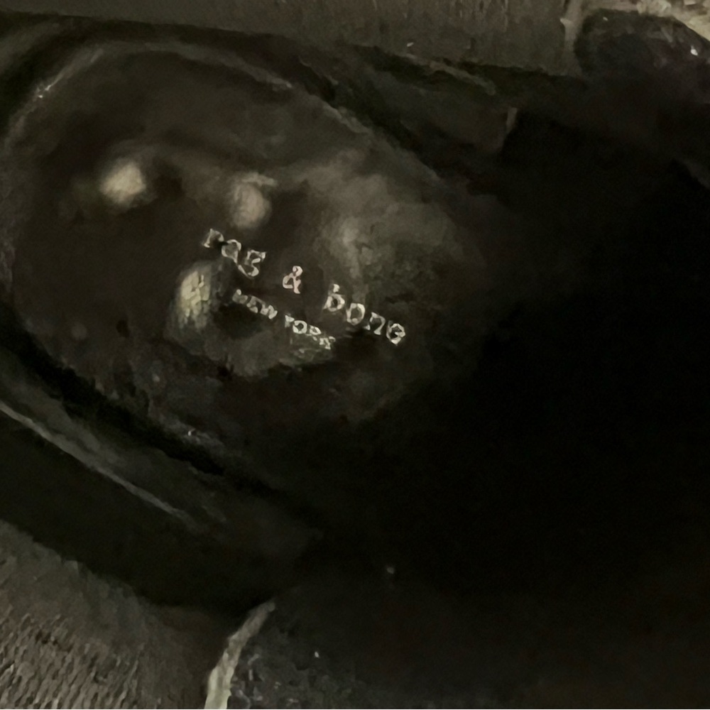 Rag & Bone Suede Grey Combat Boots - Picture 6 of 7